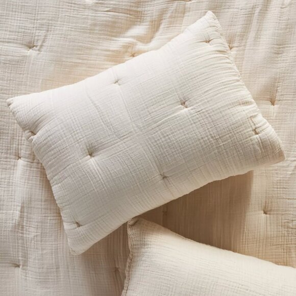 Elysian Cross-Dyed Cotton Gauze Shams, Set of 2